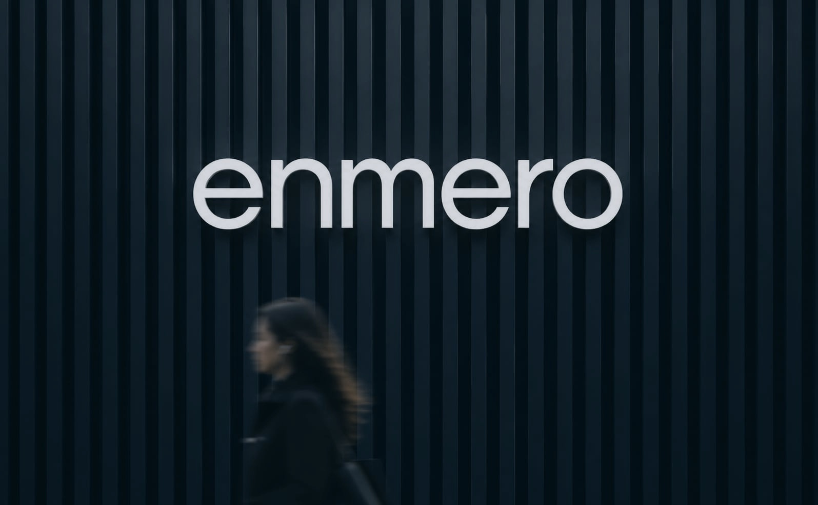 Enmero 3D Signage on Modern Architectural Slat Wall