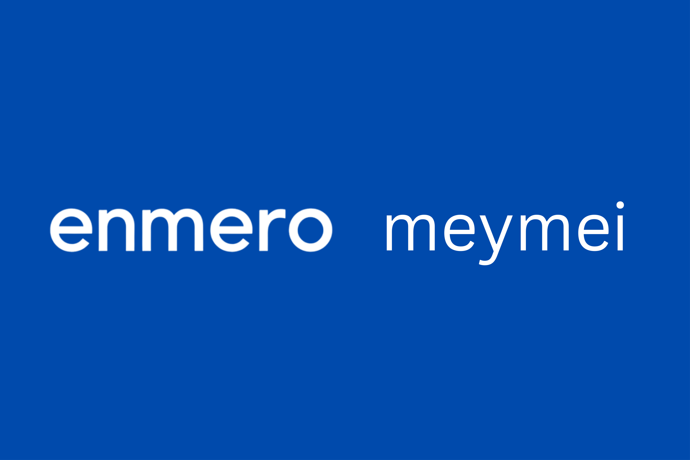 Enmero Meymei Strategic Brand Lockup — Cobalt Blue